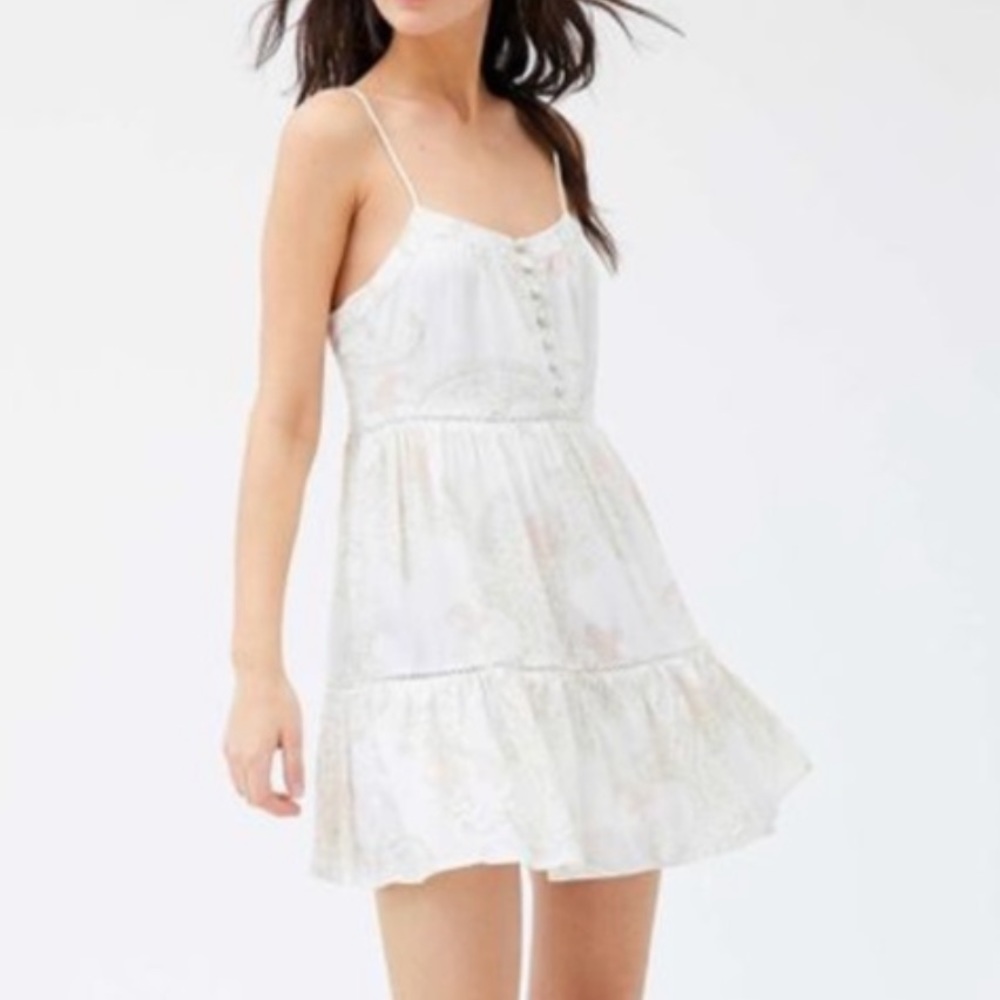 Urban Outfitters Paisley White Tank Mini Summer Dress